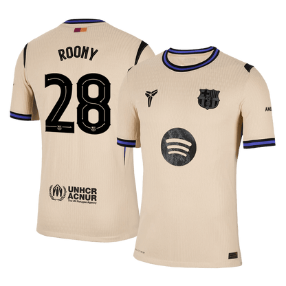 Tricouri Fotbal Barcelona ROONY #28 Deplasare 2025/26 Authentic - UCL