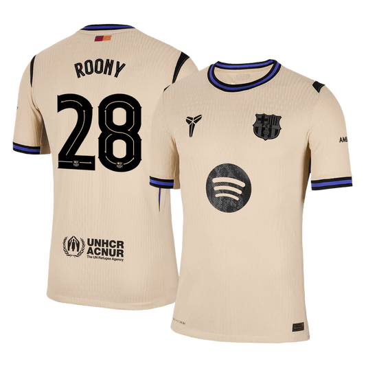 Tricouri Fotbal Barcelona ROONY #28 Deplasare 2025/26 Authentic - UCL
