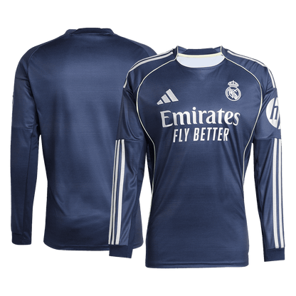 Tricouri Fotbal Real Madrid Deplasare 2025/26 Mânecă Lungă (mărime mare)