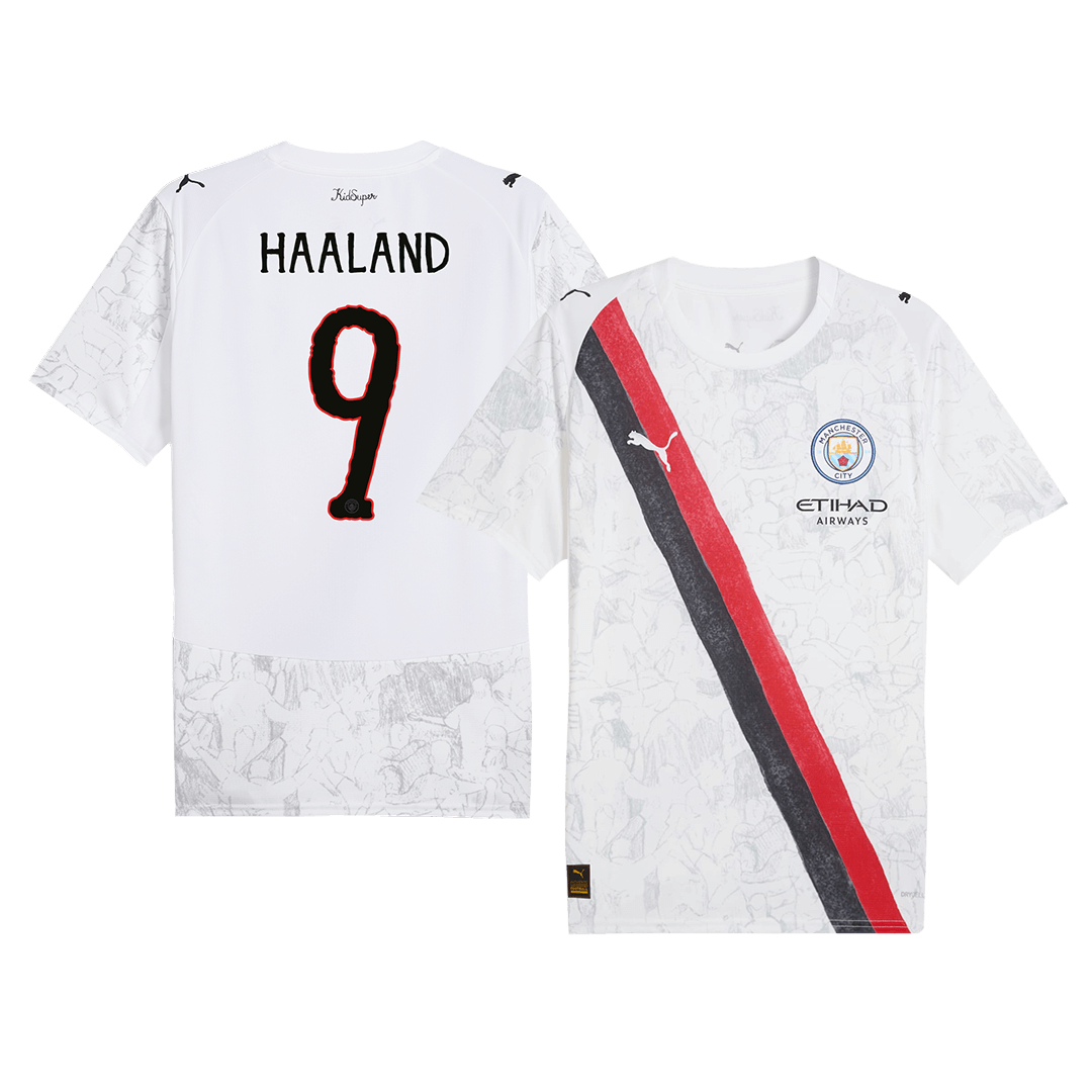 Tricouri Fotbal Manchester City KidSuper HAALAND #9 2025/26 - Club World Cup (mărime mare)